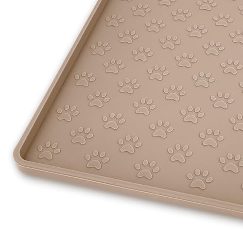 Dog Food Mat Anti (31.5"L x 23"W / Taupe)