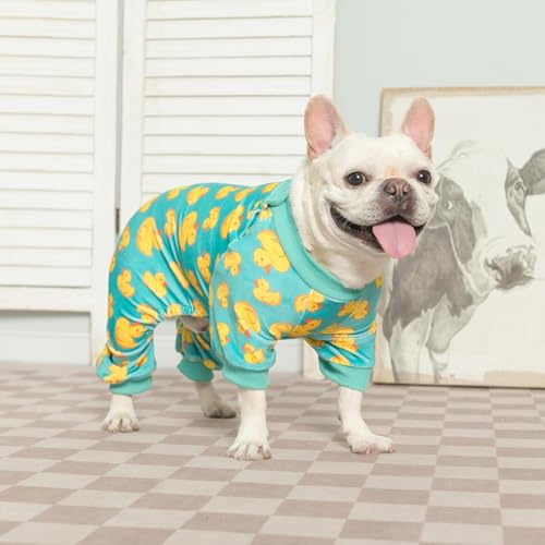 Dog Pajamas Soft Stretchy Fleece Puppy Sweater for XX (Yellow Duck(pack of 1) / XX-Large)