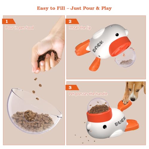 Dog Interactive Treat Dispenser Toy (White)
