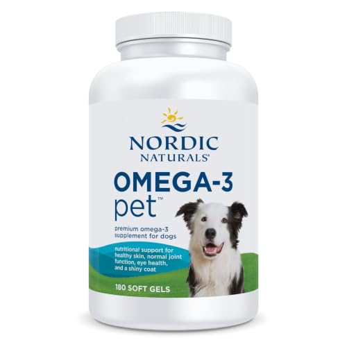 Omega 3 Fish Oil for Dogs with EPA + DHA (180 Count (Pack of 1))