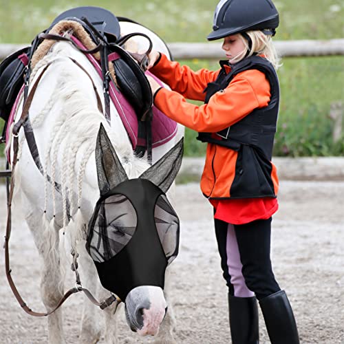 4 Pcs Horse Fly Mask with Ear (Large / Multicolor)