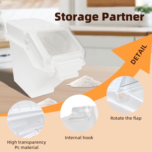 53LB Flour Storage Container With Scoop for Dry Food (53 LB)