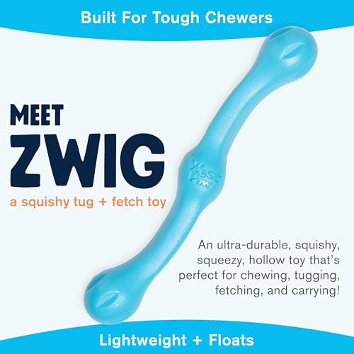 Zogoflex Echo Zwig Squeezy Dog Fetching Stick (Aqua Blue)