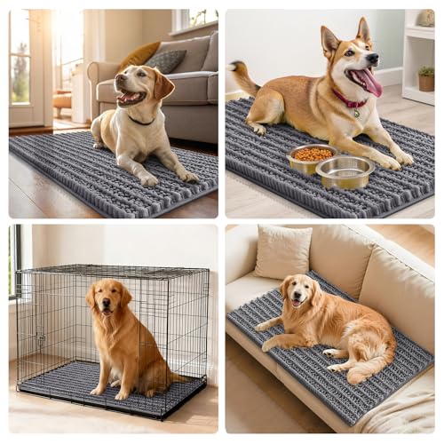Dog Door Mat for Muddy Paws 40x32 (Layered-Dark Grey / 40"X32")