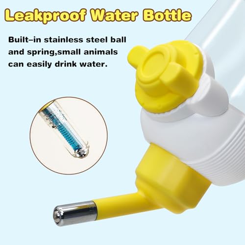 Automatic Rabbit Feeder and Waterer Set (Yellow)