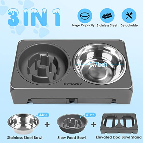 Raised Dog Bowls 4 Height Adjustable Elevated Bowl Stand
