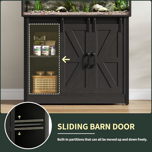 40 Gallon Reptile Terrariumn Tank with Stand (Black / 40 Gallon)