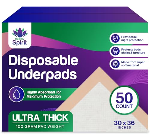 Ultra Absorbency Disposable Underpads Extra Thick 100 Grams Fluff with Polymer XL Size 30 X 36