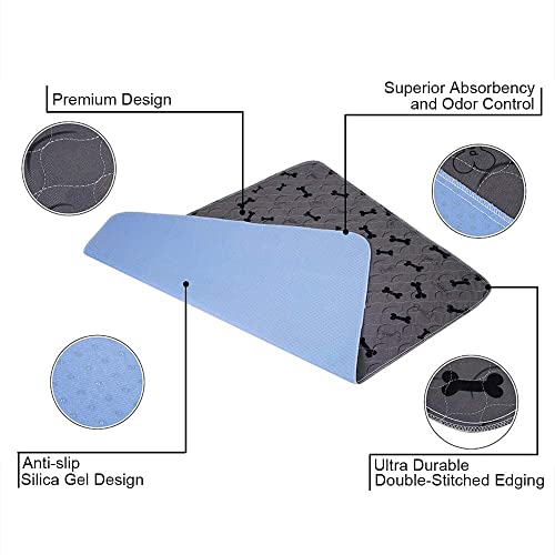 Washable Dog Pee Pads with Free Grooming Gloves (72x72 Inch (Pack of 1))