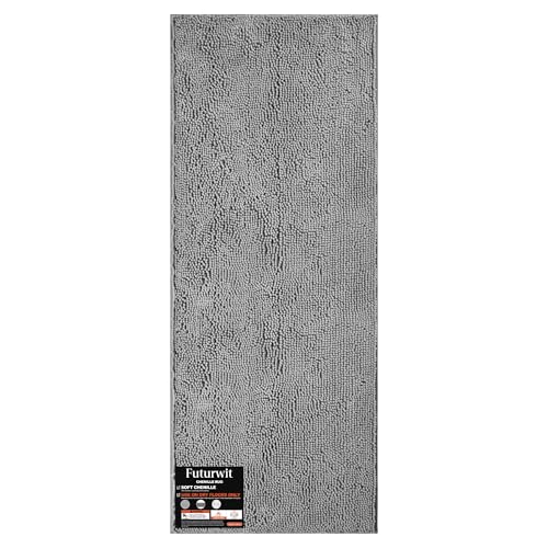 Dog Door Mat for Muddy Paws (60"x24" / Light Grey)