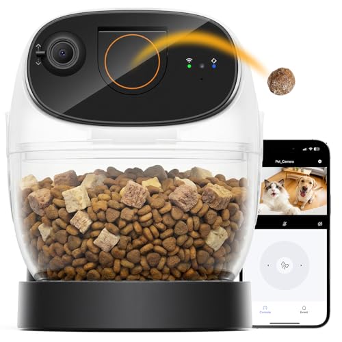 2026 3K Pet Camera Treat Dispenser (White)