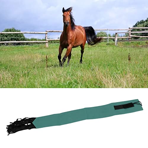 Horse Tail Bag Guard Durable Breathable Protective Cover for Riding Shows Non Woven Fabric Green 70 x 7.5cm 1 Pack (Green)