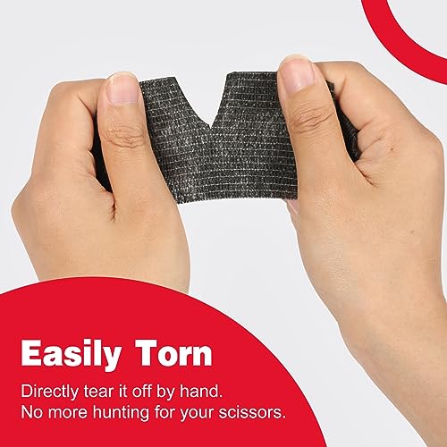 40 Pack Self Adhesive Bandage Wrap Black (Black / 2IN - 40Pack)