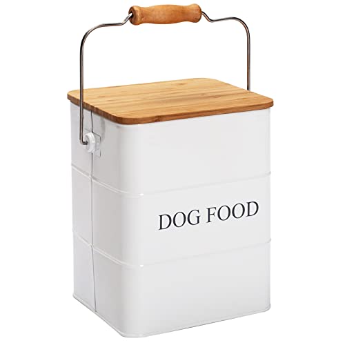 Dog Food storage container Dog Treats Jar (Dog-White)