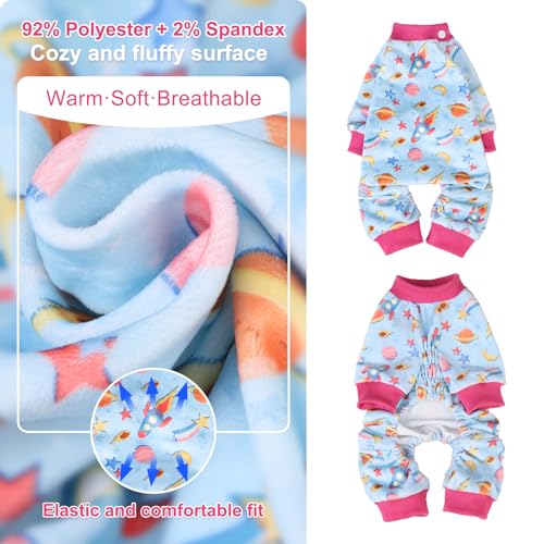 Dog Pajamas Soft Stretchy Fleece Puppy Sweater for Medium Dogs (Blue(pack of 1) / Large)