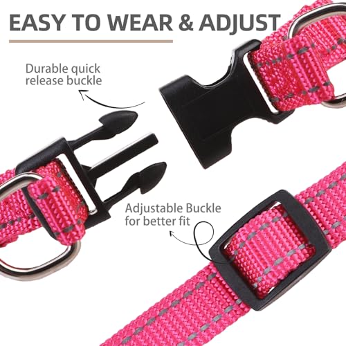 No Pull Dog Harness Small Sized Step (DeepPink(Reflective) / Small)