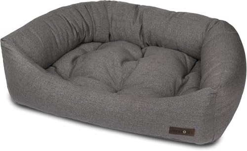 Napper Charcoal Grey Dog Bed w (Medium / Grey)