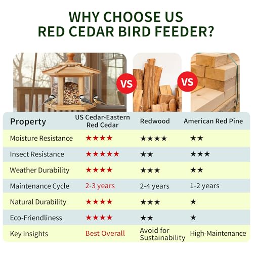 Solution4Patio Bird Feeder for Outdoors (Hexagon Gazebo)
