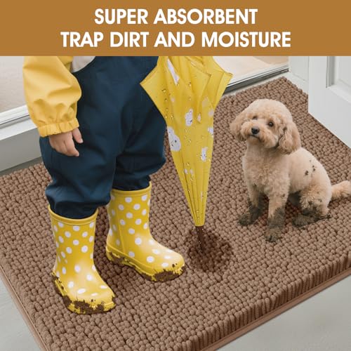 Dog Door Mat for Muddy Paws (Camel / 30" x 20")