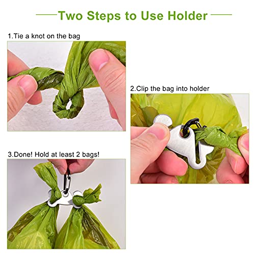Dog Poop Bag Dispenser Holder Soft Waste Bags Roll Holders Leash 2pc Purple (2 Count (Pack of 1) / 2PCS Purple)