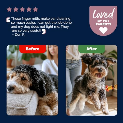 Oticbliss Cat & Dog Ear Wipes (Fingermitt Wipes)