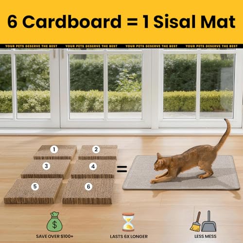 Cat Scratching Pad (1 Pack-L (31.5'' X 23.6") / Grey)
