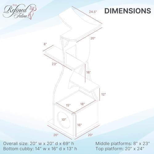Lotus Cat Tower Furniture (Black Ebony)