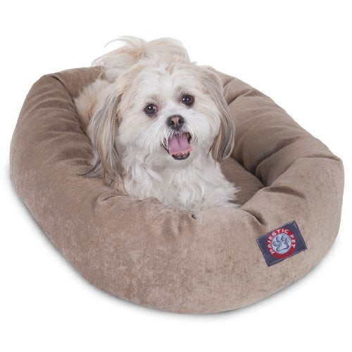 Micro Velvet Dog Bed (Pearl)