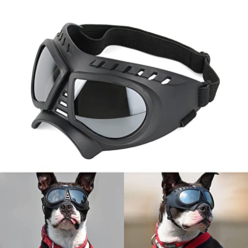 Small Dog Goggles Windproof for Small (Silver Lenses / Medium)