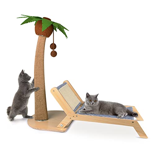 29.5" Cat Scratching Post with Lounge (35.3" x 12.5" x 29.5“)