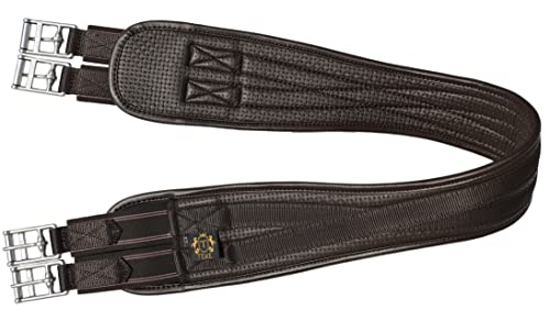 Contoured Chafeless Girth for Horses (Brown / 38")