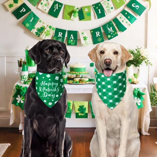 St. Patrick's Day Dog Bandanas XLarge 3PCS (ST-26 / X-Large)