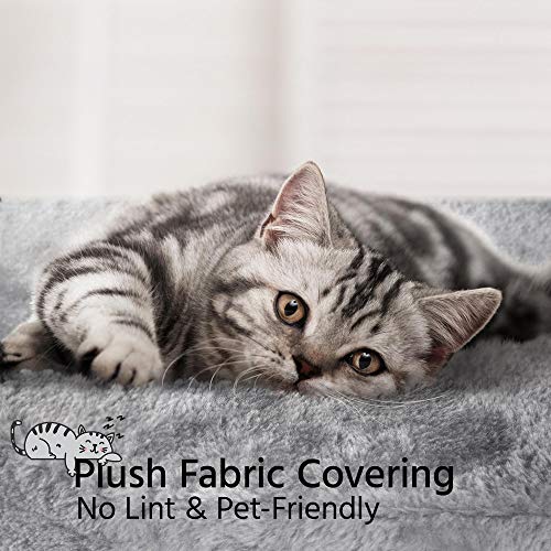 42in Cat Tree Tower for Indoor Cats (Light Gray)