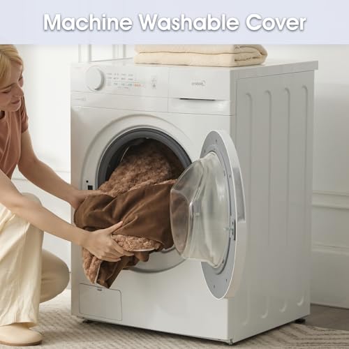Orthopedic Washable Human Dog Bed for Adult & Dog Cozy Sleep (61"l x 43"w x 7"th / Brown)