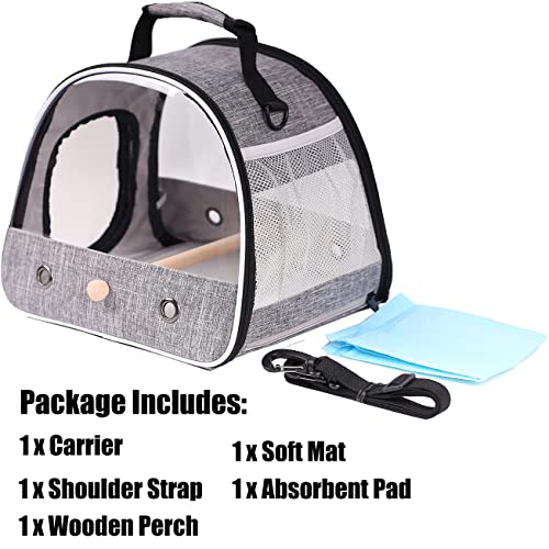 Small Bird Travel Carrier (Grey)