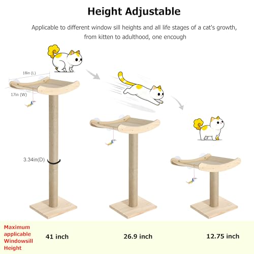 Cat Window Perch with Scratching Posts (Large)