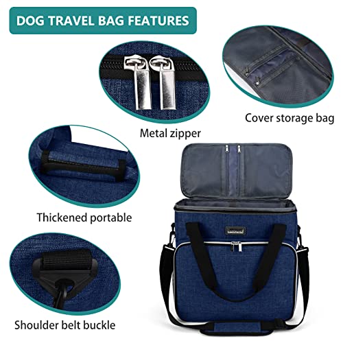 Dog Travel Bag (Dark Blue / Medium)