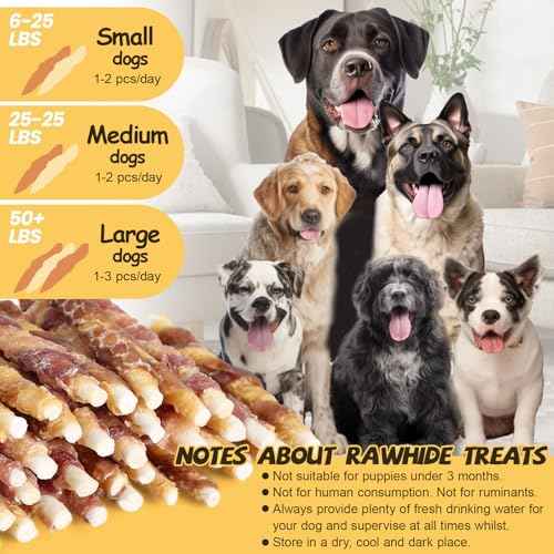 Dog Treats Chicken and Duck Wrapped Rawhide Sticks 20 Count 10.6 Oz