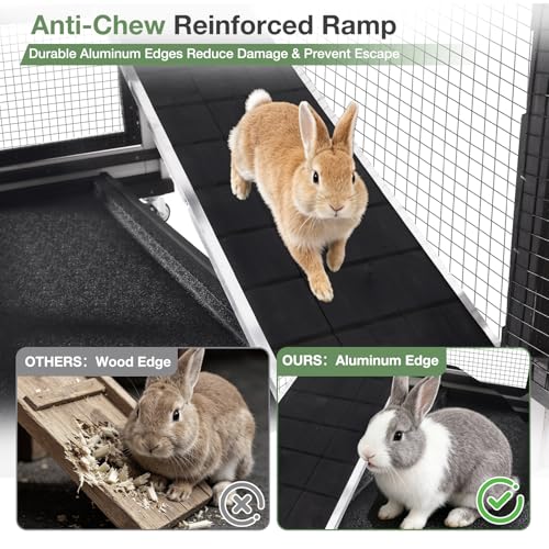 Large Rabbit Hutch Outdoor (Black and White-AIR7013)