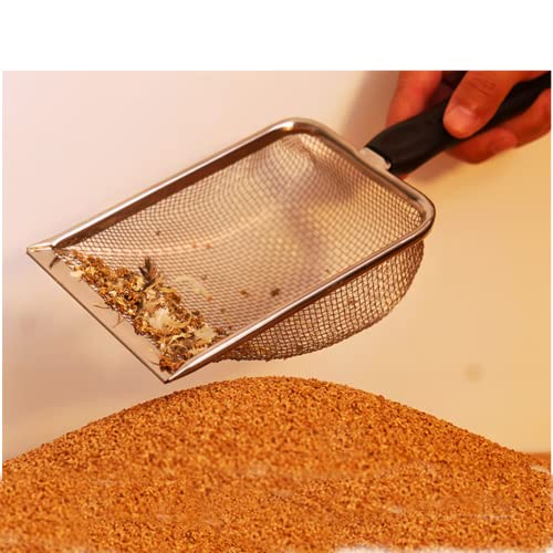 Cat Litter Scoop Stainless Steel Mesh Scooper Long Handle Deep Shovel Non