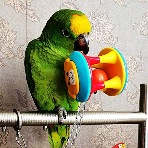 3 Pack Bird Chew Bells Balls Parrot Training Toy for Cockatiel (D - Parrot Ball Toy)