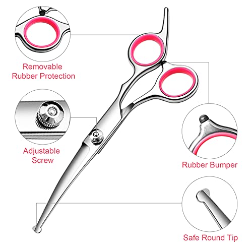 Dog Grooming Scissors Kit (Pink)