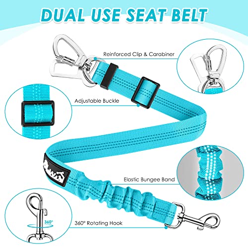 Dog Car Harness Seat Belt (Large / Light Blue)