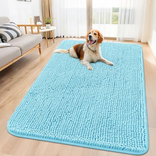 Dog Door Mat for Muddy Paws 59x32 (Sky Blue / 59"X32")