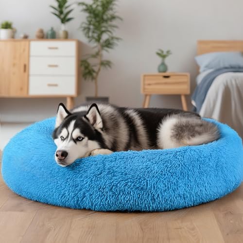 Extra Large Dog Beds (Light Blue / 36.0"L x 36.0"W x 8.0"Th)
