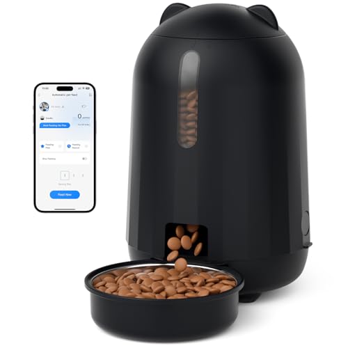 Automatic Cat Feeder with App (Black)