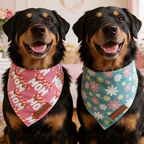 Mothers Day Dog Bandanas 2 Pack (Mothers Day / Small)