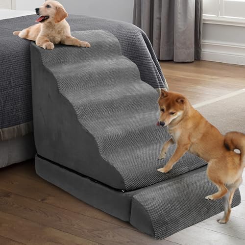 Dog Stairs for High Beds 30 (Dark Gray)