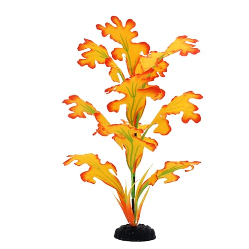 2 Pack 12 Inch Aquarium Silk Aquarium Plants (Yellow / 12 Inch)