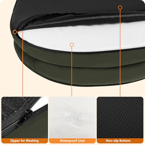 Orthopedic Waterproof Medium Dog Bed Sofa (Green / Medium(36 x 25.5 x 6 inch))